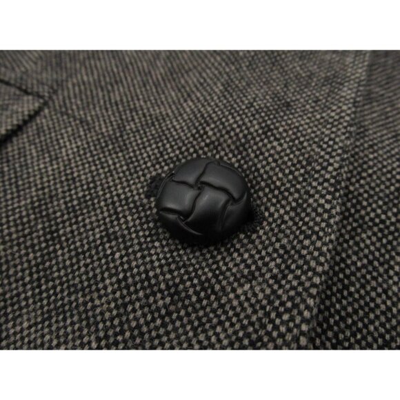 Banana Republic Blazer Jacket Womens Sz 8 Gray Check Wool Lined Two Button Coat - Picture 13 of 16